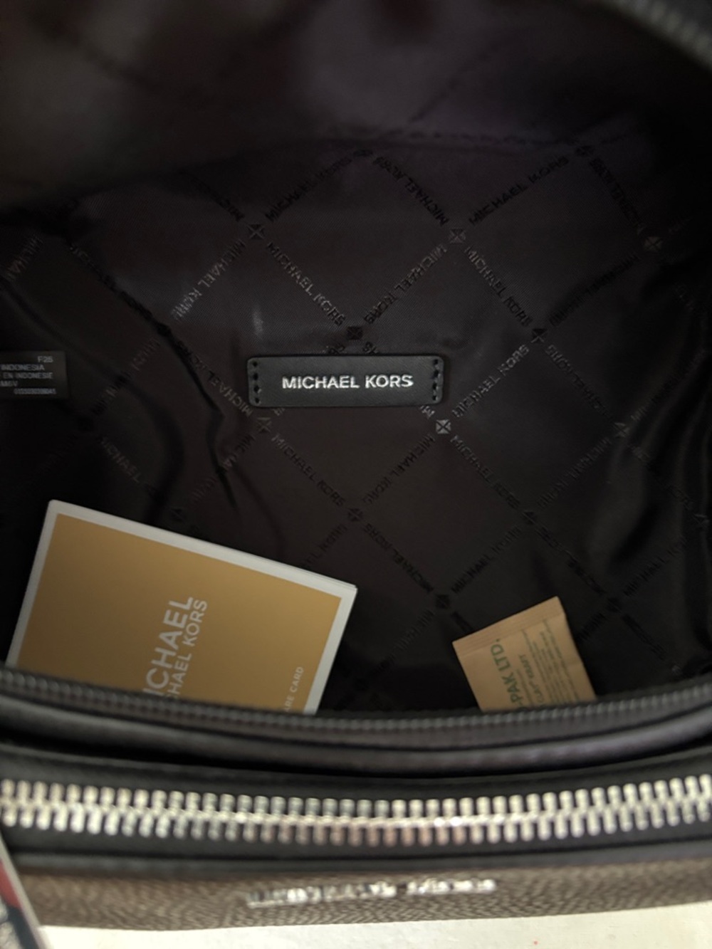 Michael Kors Black Pebbled Leather Logo Strap Crossbody Bag - Picture 12 of 16